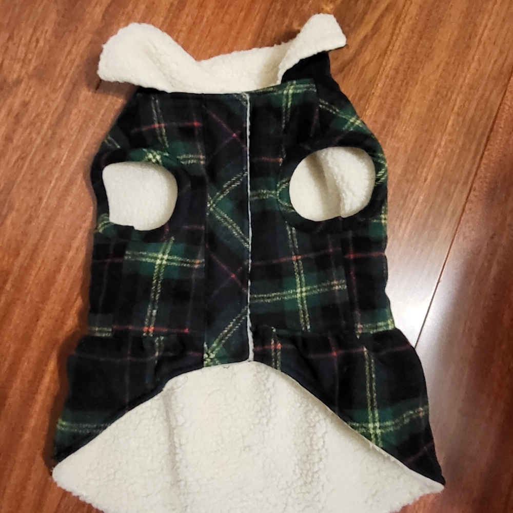 Sherpa lined plaid coat